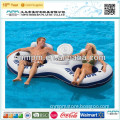 Inflatable Lake Pool Float Chair Two Person With Cooler